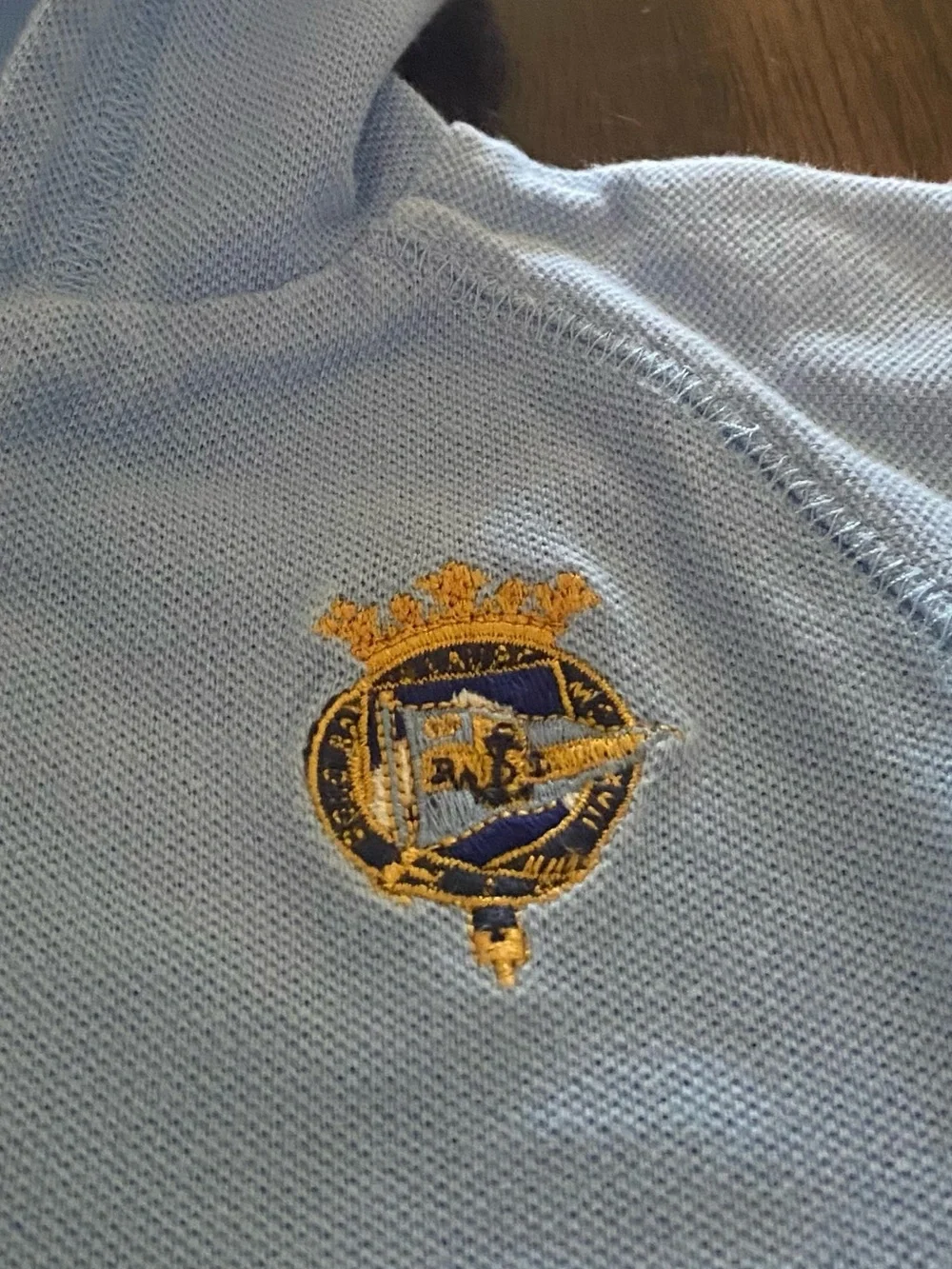 Ralph Lauren Light Blue Pique Hooded Full-Zip